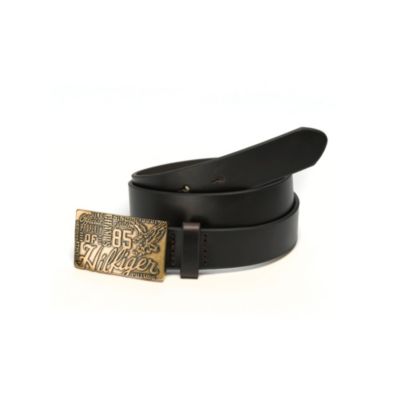 LOGO BRASS BUCKLE BELT $22.00