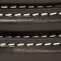 BLACK LEATHER W/SILVER