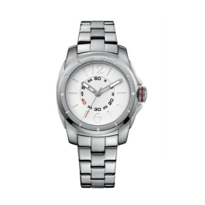 STAINLESS STEEL BRACELET WATCH WITH DOUBLE LAYER DIAL $69.99