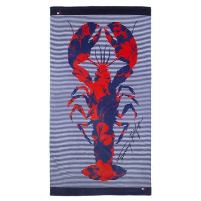 HIBISCUS LOBSTER PILLOW TOWEL $29.99