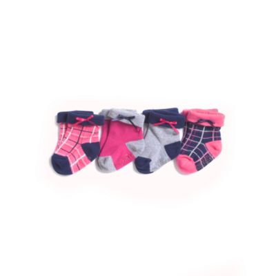 INFANT PLAID 4 PACK SOCK $19.50