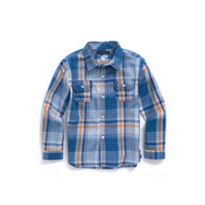 PLAID ROLL SLEEVE SHIRT $32.00