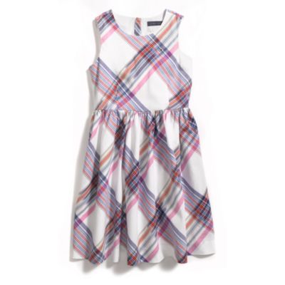IKAT PLAID WOVEN DRESS $45.00