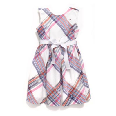 IKAT PLAID WOVEN DRESS $45.00