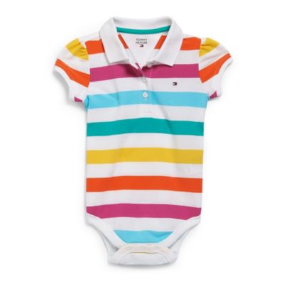 BOLD STRIPE POLO BODYSUIT $20.00