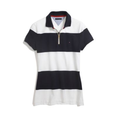STRIPE POLO WITH ZIPPER $44.99