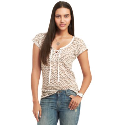IKAT PRINT KNIT TOP $49.99