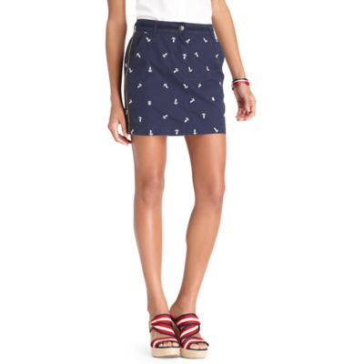 ANCHOR EMBROIDERED SKIRT $98.00