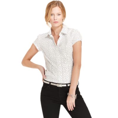 SHORT SLEEVE DOT SHIRT $39.99
