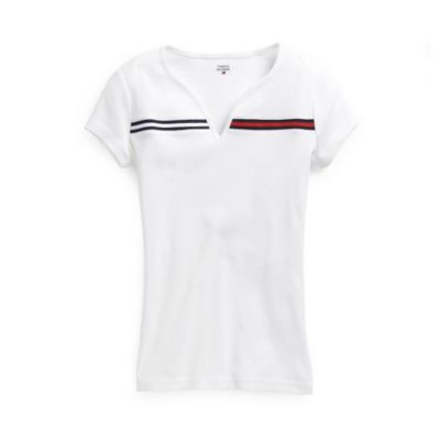 FLAG SHORT SLEEVED SLITNECK TEE $19.99