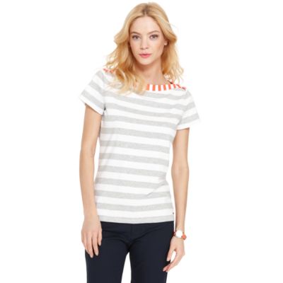 MULTI STRIPE TEE $32.00