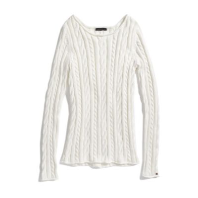 CABLE BOAT NECK SWEATER $54.99