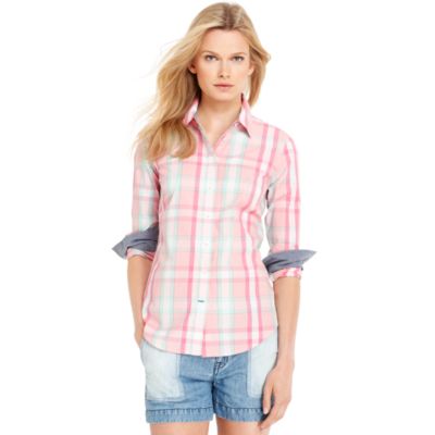 MULTI PLAID SHIRT $58.00