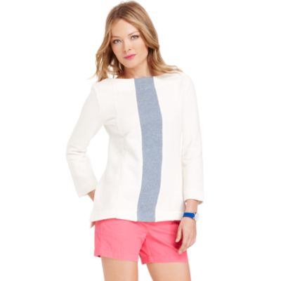COLORBLOCK TERRY SHIRT $74.00