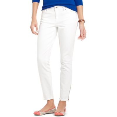 SKINNY ANKLE ZIP DENIM $88.00