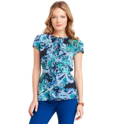 PRINTED PAISLEY TOP $54.00
