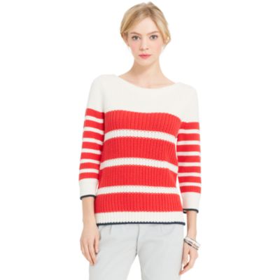 RUGBY STRIPE BOATNECK SWEATER $118.00