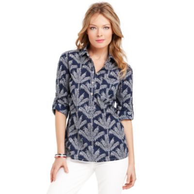 PALM TREE PRINT TUNIC $69.50