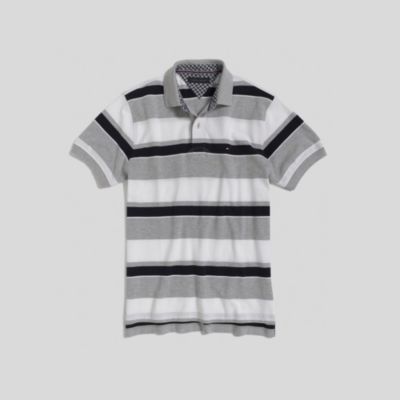 CLASSIC STRIPED PIQUE POLO $14.97
