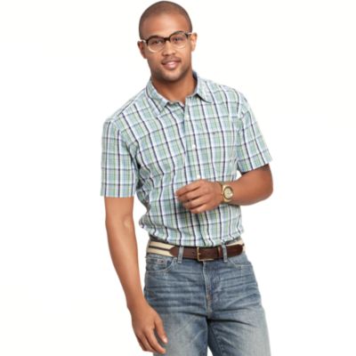 CUSTOM FIT PLAID SHIRT $39.99
