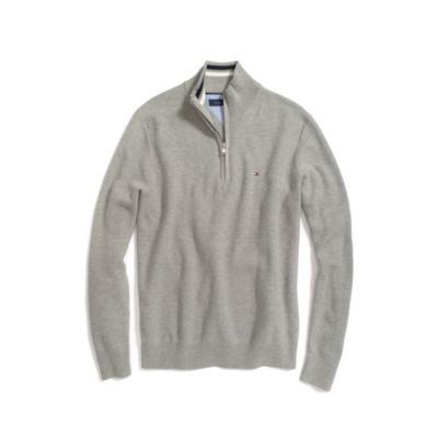 PIQUE MOCK NECK SWEATER $59.99