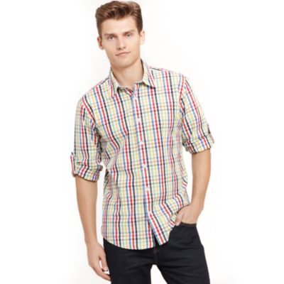 SLIM FIT PLAID SHIRT $49.99