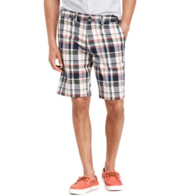 CUSTOM FIT PLAID SHORT $58.00