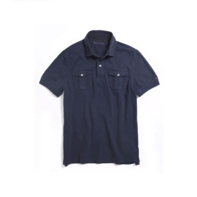 SLUB GARMENT DYED POLO $58.00