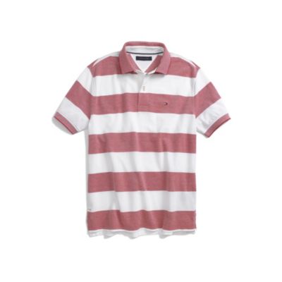 PIQUE OXFORD STRIPE POLO $39.99