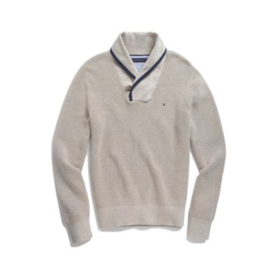 SHAWL NECK SWEATER $68.00