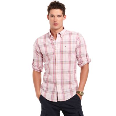 CUSTOM FIT PLAID SHIRT $44.99