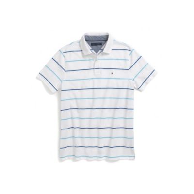 PIQUE STRIPE POLO $52.00