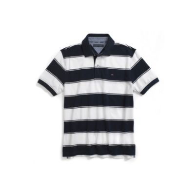 REGUALR FIT PIQUE STRIPE POLO $38.00