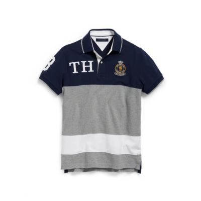 CUSTOM FIT PIECED POLO $38.00