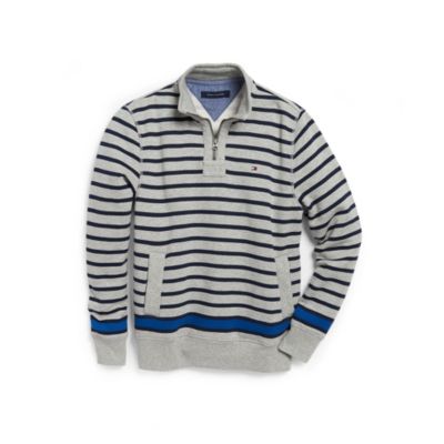 STRIPE HALF ZIP FLEECE $68.00