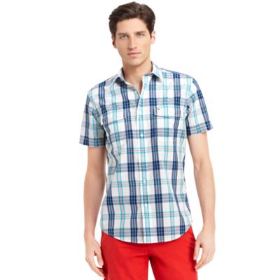 CUSTOM FIT PLAID SHIRT $42.00