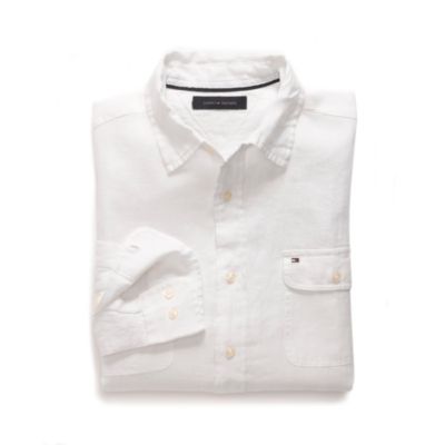 CLASSIC FIT LINEN ROLLUP SHIRT $42.00