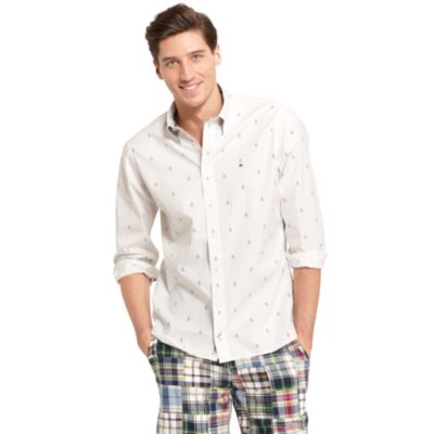 CUSTOM FIT ANCHOR PRINT SHIRT $59.99