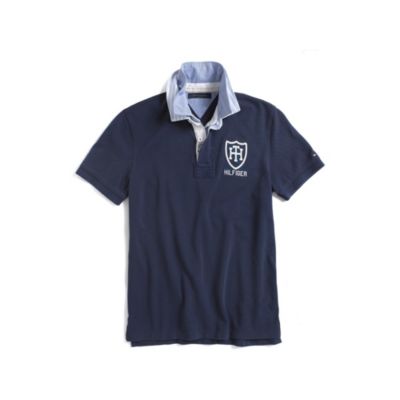 DOUBLE COLLAR PATCH POLO $49.99