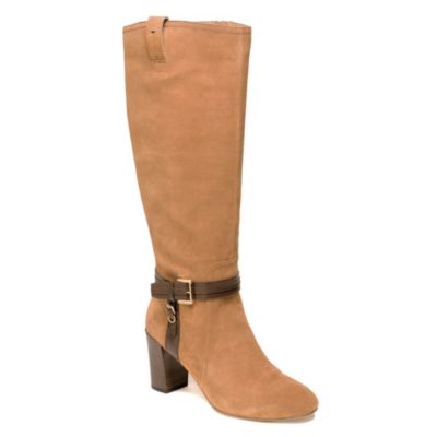 SUEDE HEELED KNEE HIGH BOOT $139.99