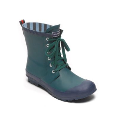 SHORT LACE UP RAIN BOOT $59.99