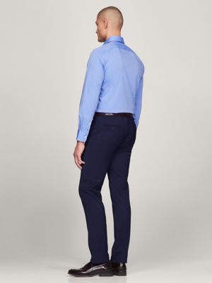 Slim Fit THFlex Solid Dress Shirt, French Blue