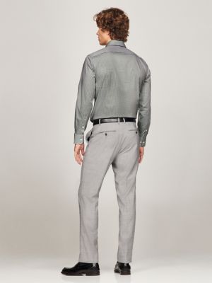 Slim Fit THFlex Check Dress Shirt, Hunter Green