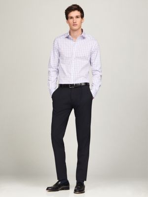 slim fit dress slacks Joseph Michael Mens Slim Fit Dress Shirt Pink 14.5 34/35 100% Microfiber Lightweight Breathable Formal Business Casual main image 1