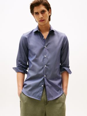 Slim Fit THFlex Dress Shirt, Peacoat