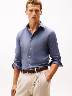 Slim Fit THFlex Dress Shirt, Peacoat