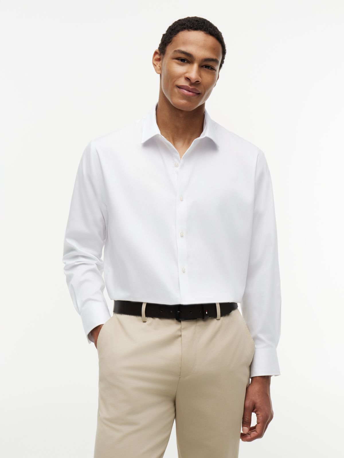 Slim Fit THFlex Dress Shirt — White