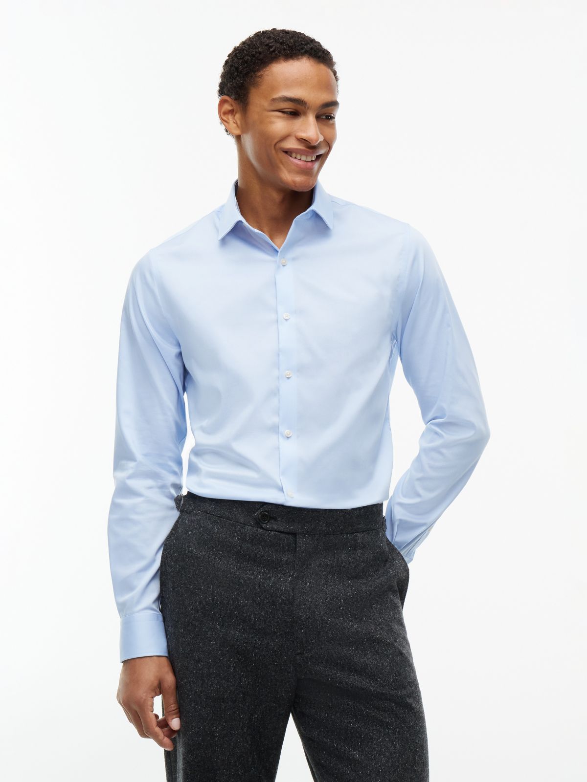 Slim Fit THFlex Dress Shirt — Light Blue