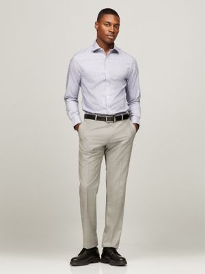 Slim Fit THFlex Check Dress Shirt, Blue