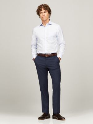 Regular Fit THFlex Check Dress Shirt, Blue